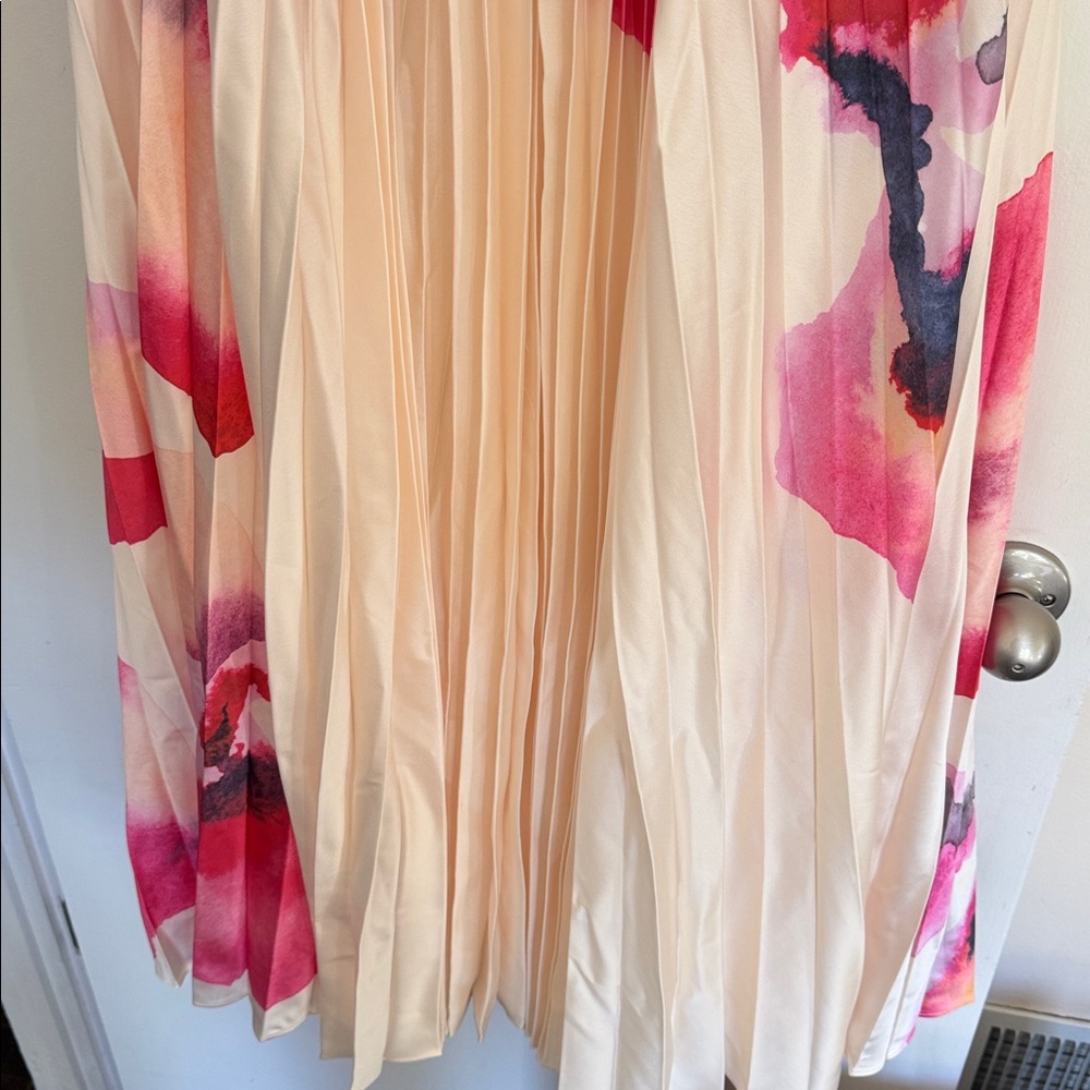 Acler Pearl Embrace Halter Maxi Dress in Cream with Pink Floral - Picture 5 of 7